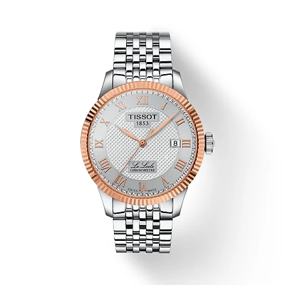 Le Locle 39MM 18K Rose Gold and Steel Watch