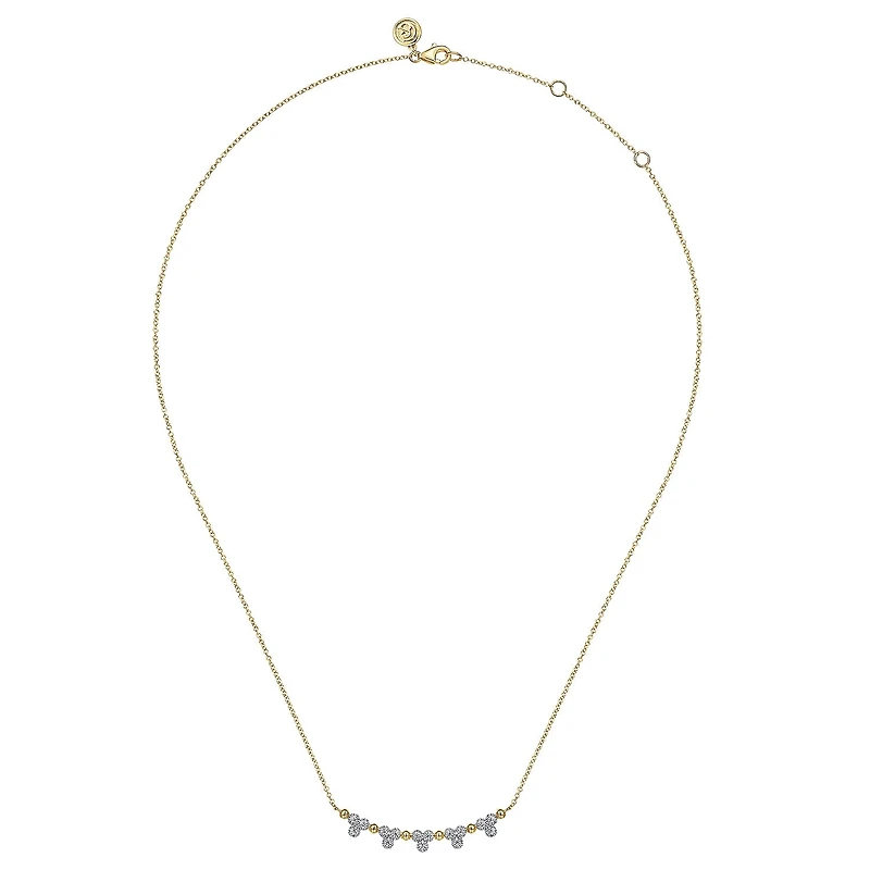 Intricate Smile Bar Diamonds Necklace