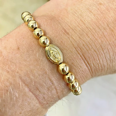 Virgen Milagrosa 6MM Bead Bracelet