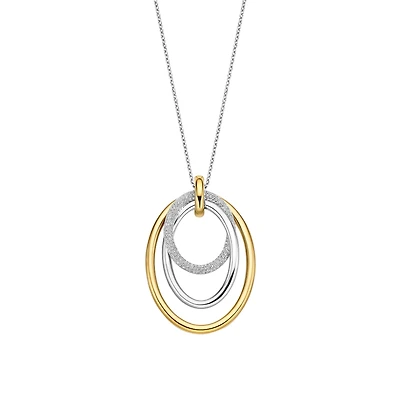 Oval Icon Two Tone Necklace
