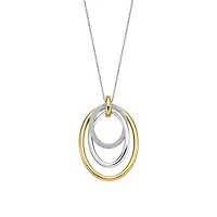 Oval Icon Two Tone Necklace