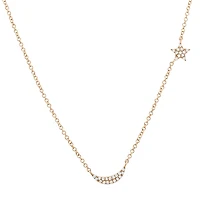 Moon Meets Star Diamond Necklace