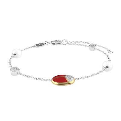 Amulet Scarab Coral Bracelet *Puerto Rico Exclusive