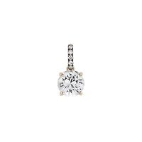 Round Topaz and Diamond Pendant