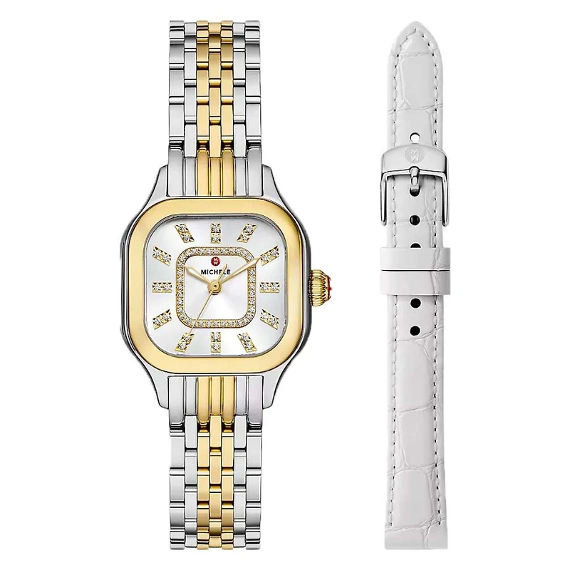 Meggie Two Tone Diamond 29MM Watch and Additional Strap