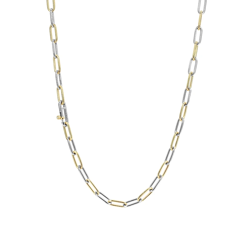 Paperclip Two Tone Necklace