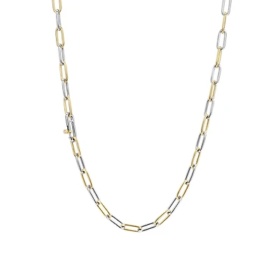 Paperclip Two Tone Necklace