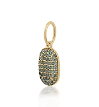 Rounded Blue Topaz Pendant