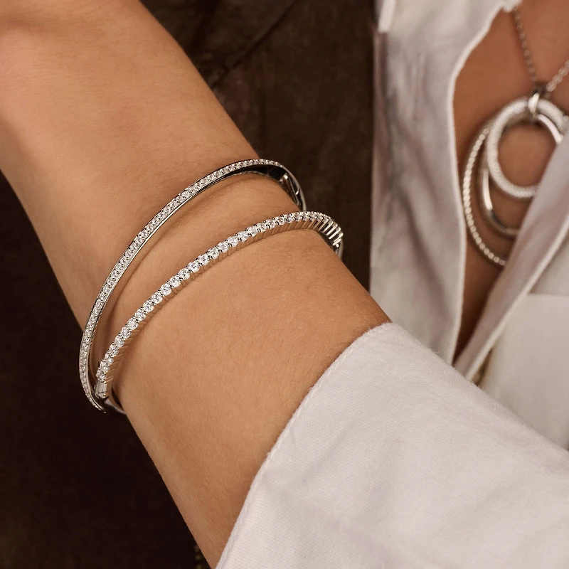 Classic Silver Bangle Bracelet