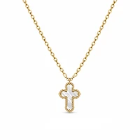 Mother Pearl Cross Kids Necklace