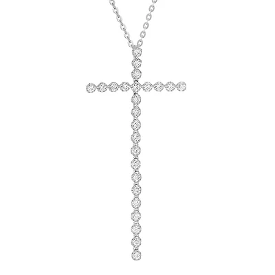 Flexible Cross with Diamonds Necklace