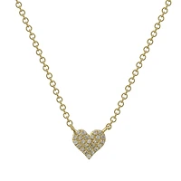 Diamond Heart Yellow Gold Necklace