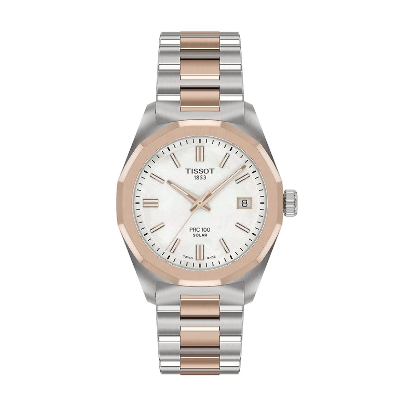 PRC 100 Solar Steel/Rose 34MM Watch