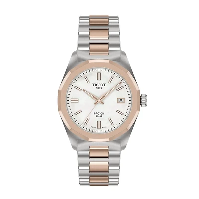 PRC 100 Solar Steel/Rose 34MM Watch