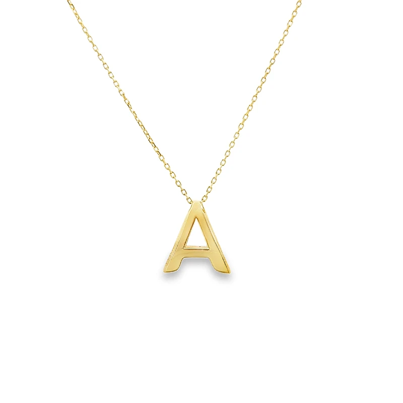 Gold A Initial Necklace