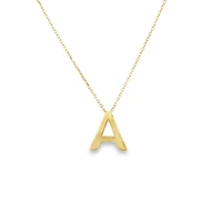 Gold A Initial Necklace