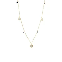 Diamonds and Sapphire Dangles Necklace