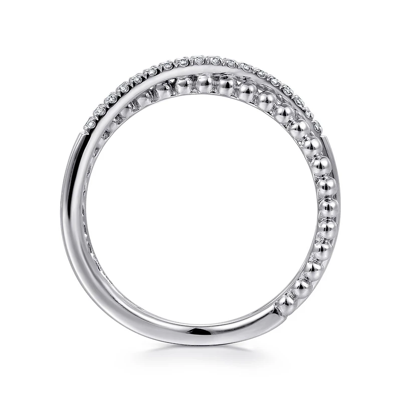 Crossing Diamond White Gold Ring