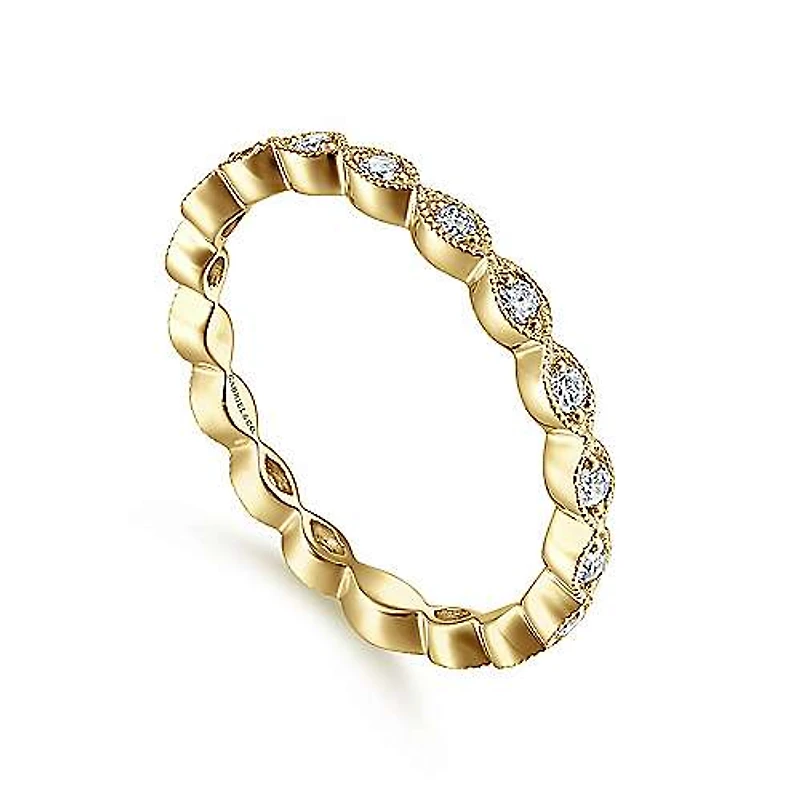 Marquise Station Diamond Ring