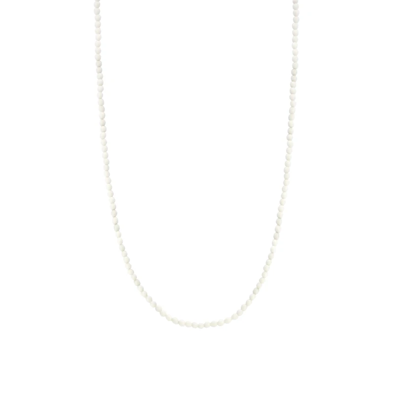 Radiant White 3mm Bead Necklace