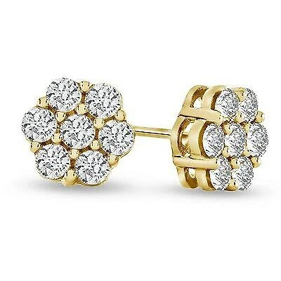 14K Flower Stud Earrings