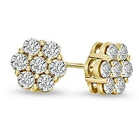 14K Flower Stud Earrings