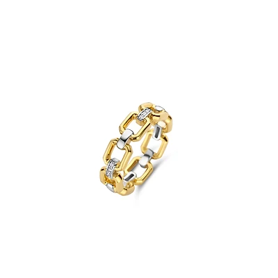 Classic Edge Rectangle Link Ring