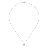 Pearl Diamond Halo Necklace