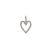 Open Heart diamond Pendant 14KW