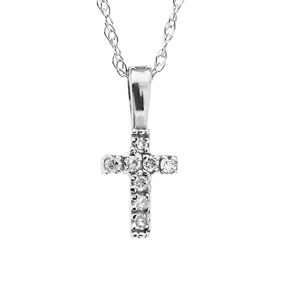 Mini Diamond Cross Kids Necklace
