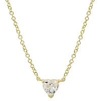 Heart White Topaz Necklace