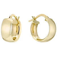 Flat Oval Tube 10MM Hoop Earrings