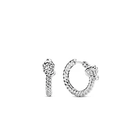 Braided Knot Huggie Earrings