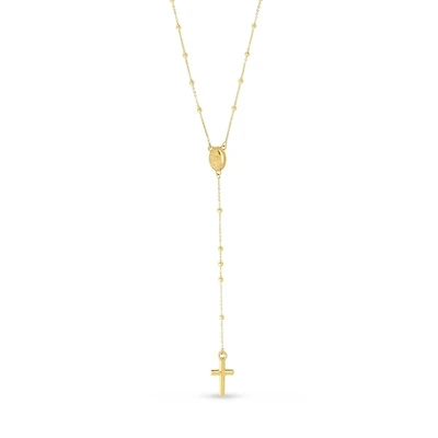 14K Gold Rosary Necklace 26''