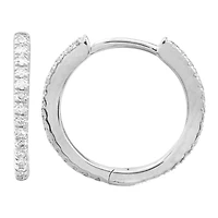 All Around Diamond Huggies 12MM Earrings