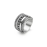 Pretty Patterns Silver Wide Ring