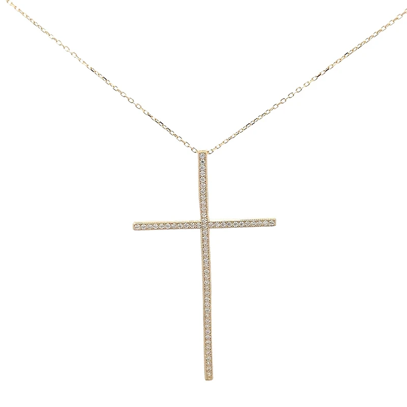 44MM Zirconia Cross Pendant