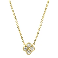 Clover Diamond Yellow Gold Necklace