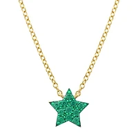 Green Tsavolite Star Necklace 14K