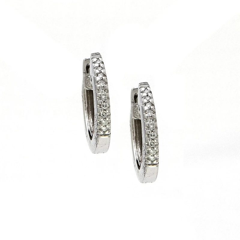 Diamond Huggie 12MM Earrings