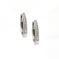 Diamond Huggie 12MM Earrings