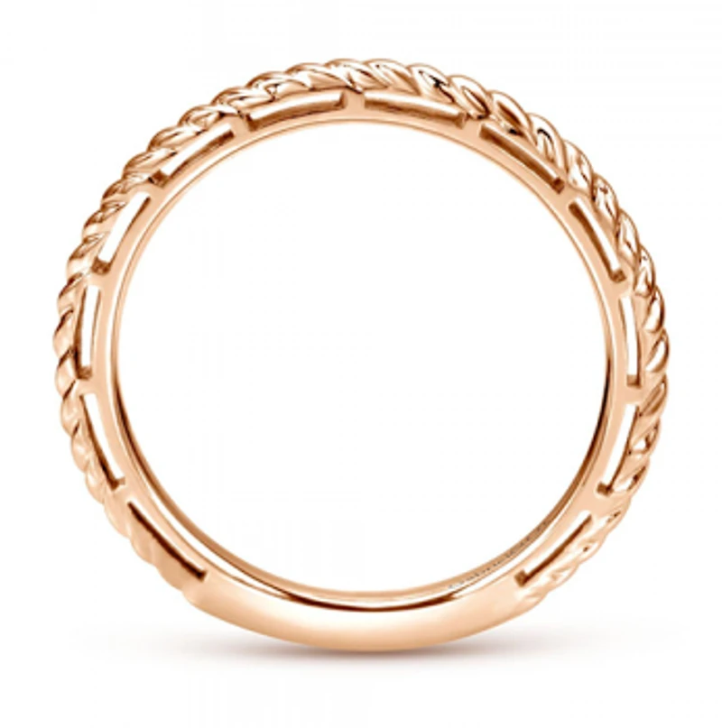 14K Rose Gold Twist Ring