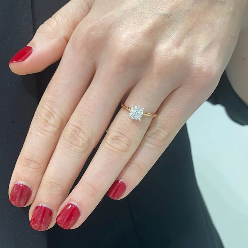 .25ct Diamond Rose Gold Ring 14K