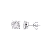 .50ct Illusion Diamond Stud Earrings 14KW