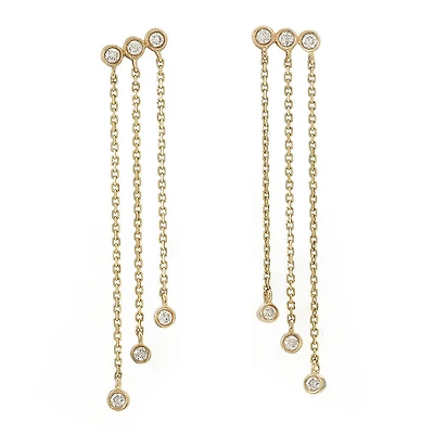 Cascading Three Layer Diamonds Earrings