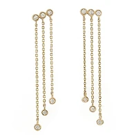 Cascading Three Layer Diamonds Earrings