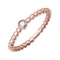 14K Rose Gold and Diamond Ring