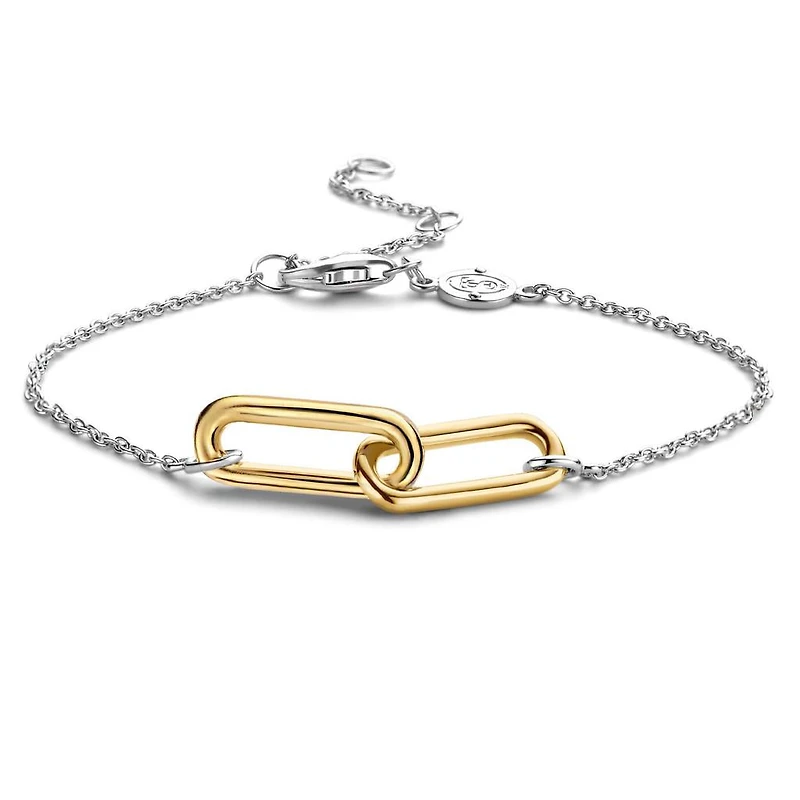 Golden Couple Paper Clip Bracelet