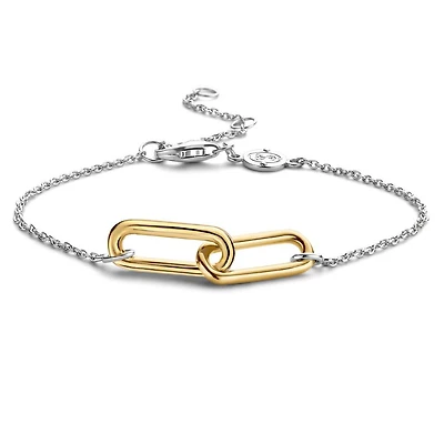 Golden Couple Paper Clip Bracelet