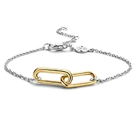 Golden Couple Paper Clip Bracelet